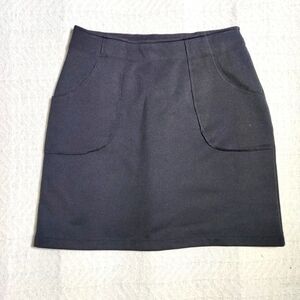 Athleta Scuba Tech Fleece Skirt Mini Women's Size Small Black Front Pockets